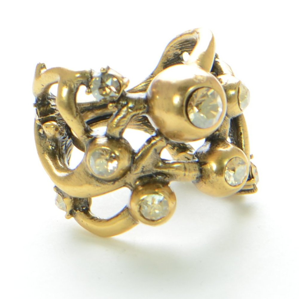 Oscar de la Renta Goldtone Crystal Ring